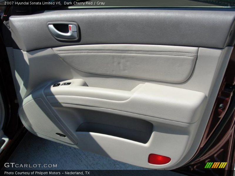 Dark Cherry Red / Gray 2007 Hyundai Sonata Limited V6