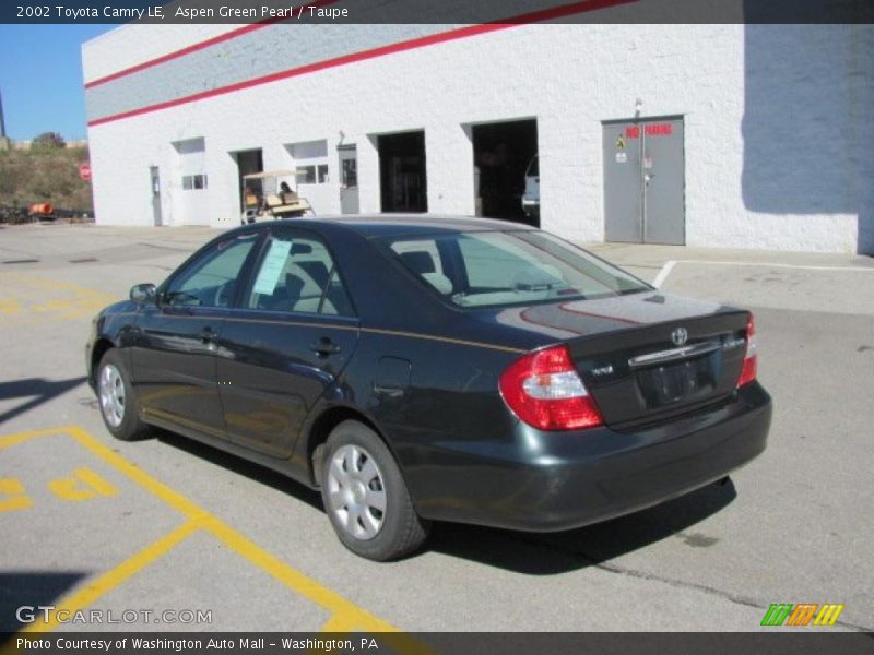 Aspen Green Pearl / Taupe 2002 Toyota Camry LE