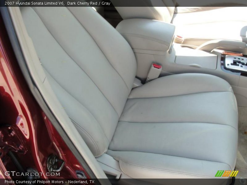 Dark Cherry Red / Gray 2007 Hyundai Sonata Limited V6