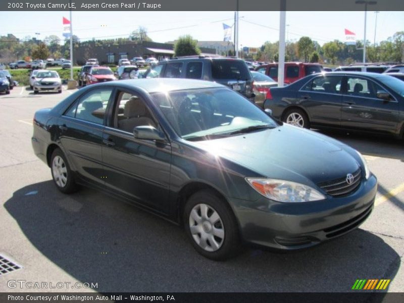 Aspen Green Pearl / Taupe 2002 Toyota Camry LE