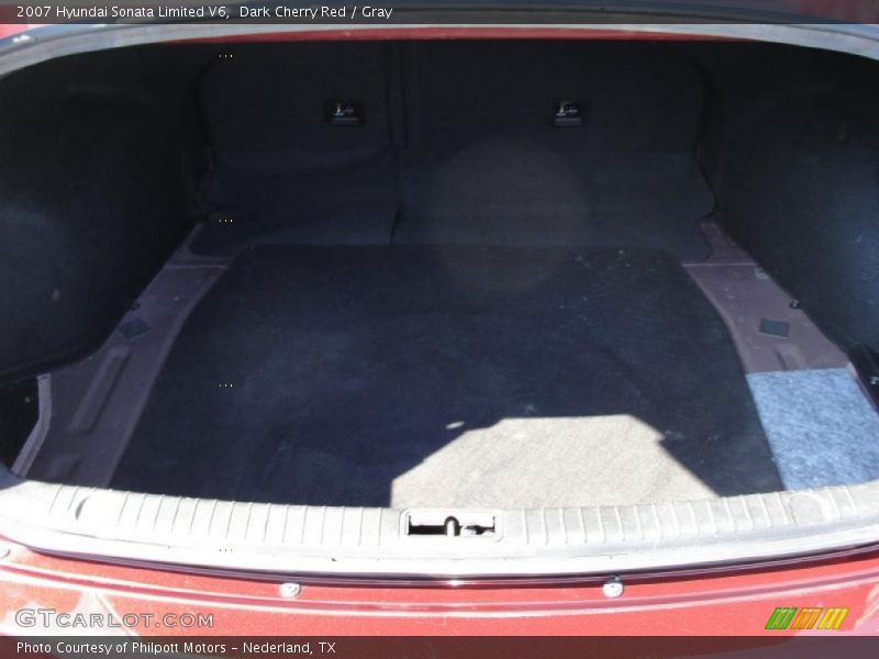 Dark Cherry Red / Gray 2007 Hyundai Sonata Limited V6