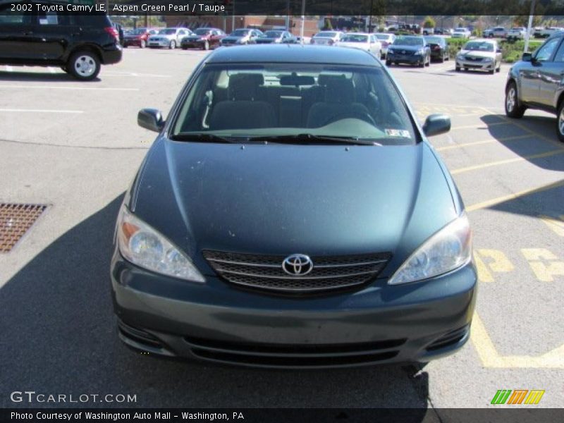 Aspen Green Pearl / Taupe 2002 Toyota Camry LE