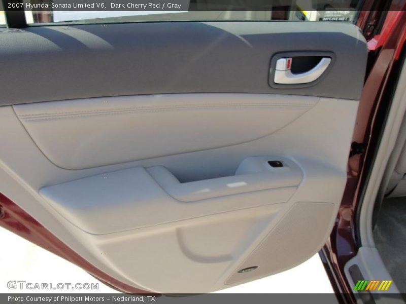 Dark Cherry Red / Gray 2007 Hyundai Sonata Limited V6
