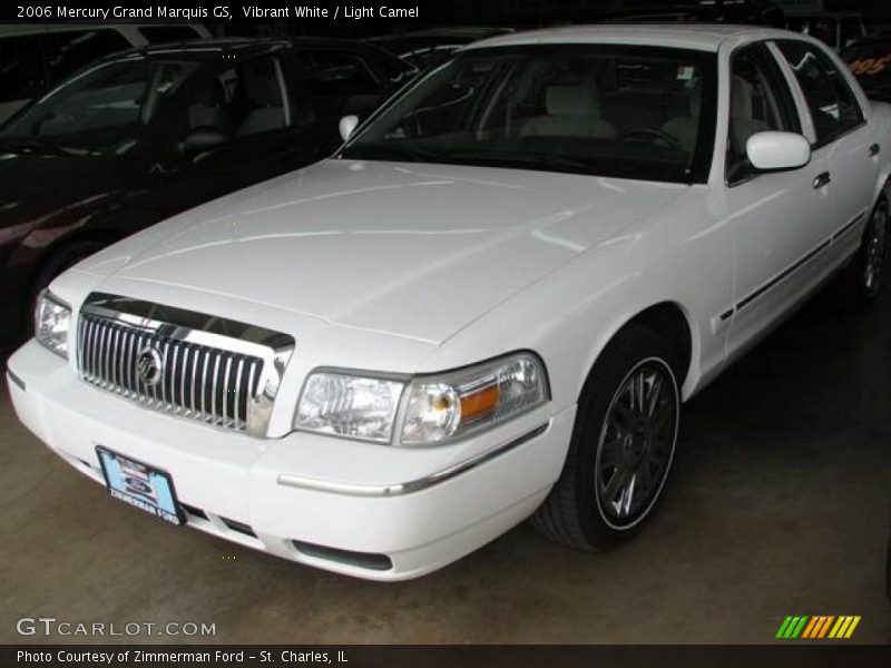 Vibrant White / Light Camel 2006 Mercury Grand Marquis GS