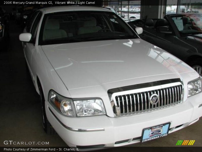 Vibrant White / Light Camel 2006 Mercury Grand Marquis GS