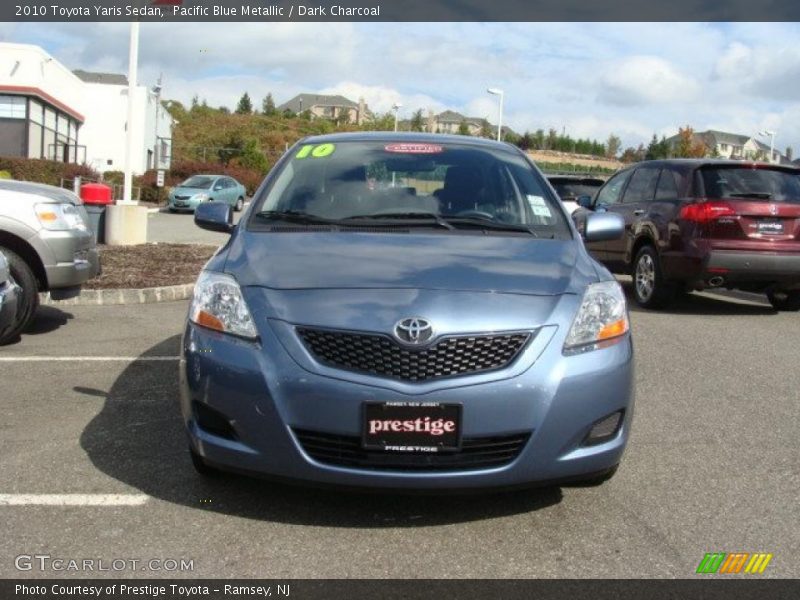 Pacific Blue Metallic / Dark Charcoal 2010 Toyota Yaris Sedan