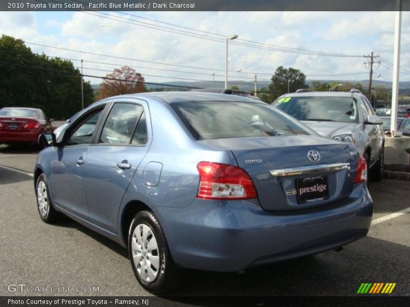 Pacific Blue Metallic / Dark Charcoal 2010 Toyota Yaris Sedan
