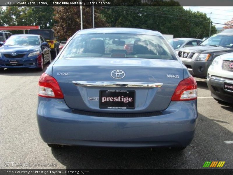 Pacific Blue Metallic / Dark Charcoal 2010 Toyota Yaris Sedan