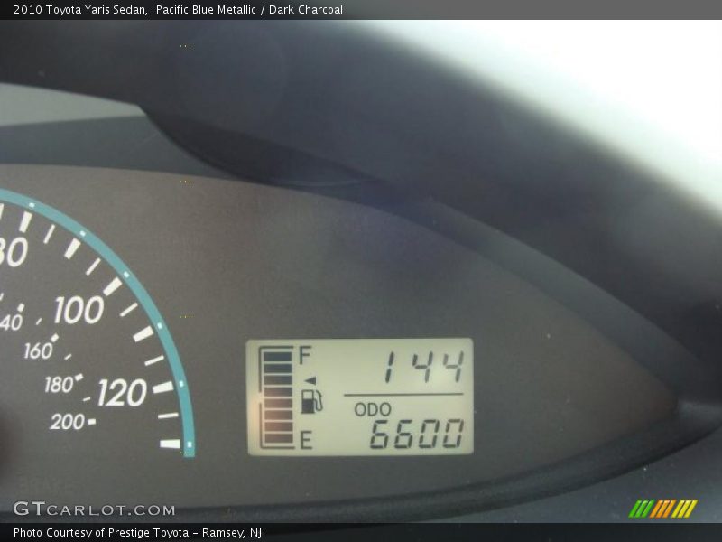 Pacific Blue Metallic / Dark Charcoal 2010 Toyota Yaris Sedan