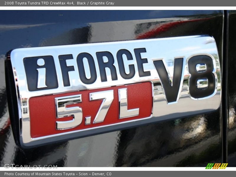 Black / Graphite Gray 2008 Toyota Tundra TRD CrewMax 4x4