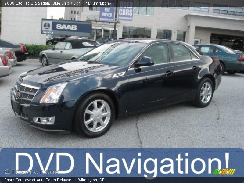 Blue Chip / Light Titanium/Ebony 2008 Cadillac CTS Sedan