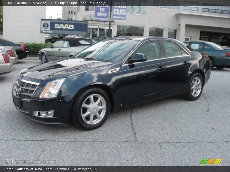 Blue Chip / Light Titanium/Ebony 2008 Cadillac CTS Sedan