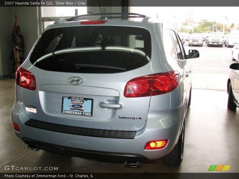 Silver Blue / Gray 2007 Hyundai Santa Fe GLS