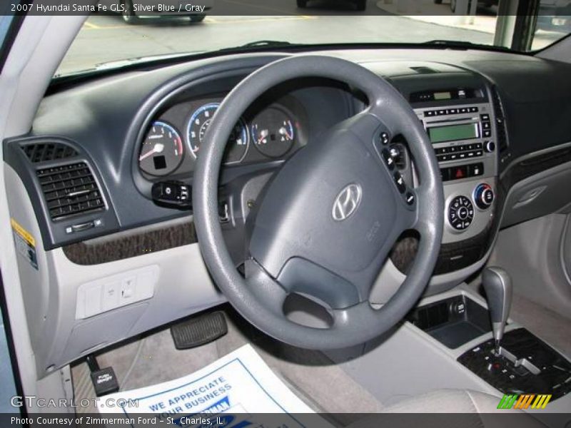 Silver Blue / Gray 2007 Hyundai Santa Fe GLS