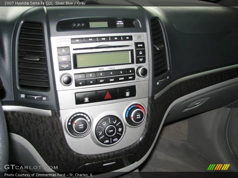 Silver Blue / Gray 2007 Hyundai Santa Fe GLS