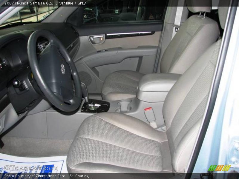 Silver Blue / Gray 2007 Hyundai Santa Fe GLS