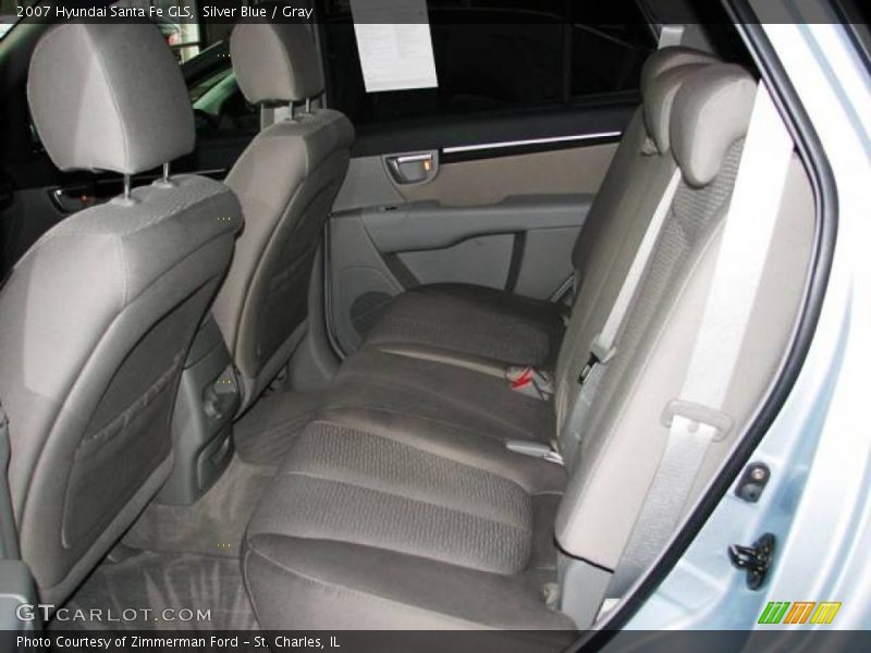Silver Blue / Gray 2007 Hyundai Santa Fe GLS