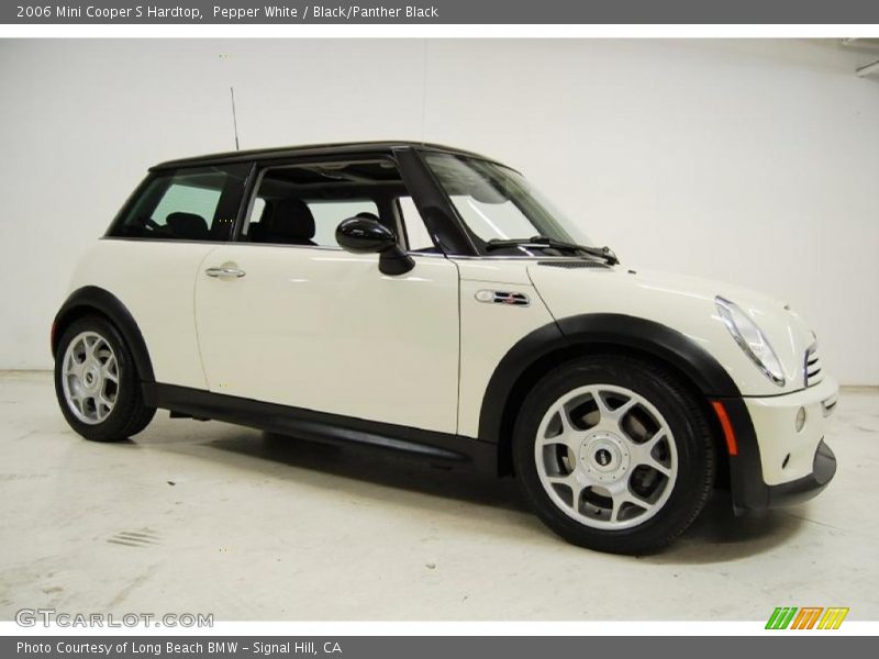 Pepper White / Black/Panther Black 2006 Mini Cooper S Hardtop