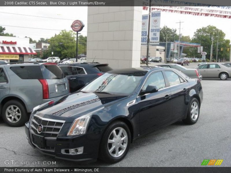 Blue Chip / Light Titanium/Ebony 2008 Cadillac CTS Sedan