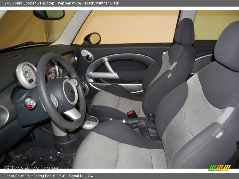 Pepper White / Black/Panther Black 2006 Mini Cooper S Hardtop