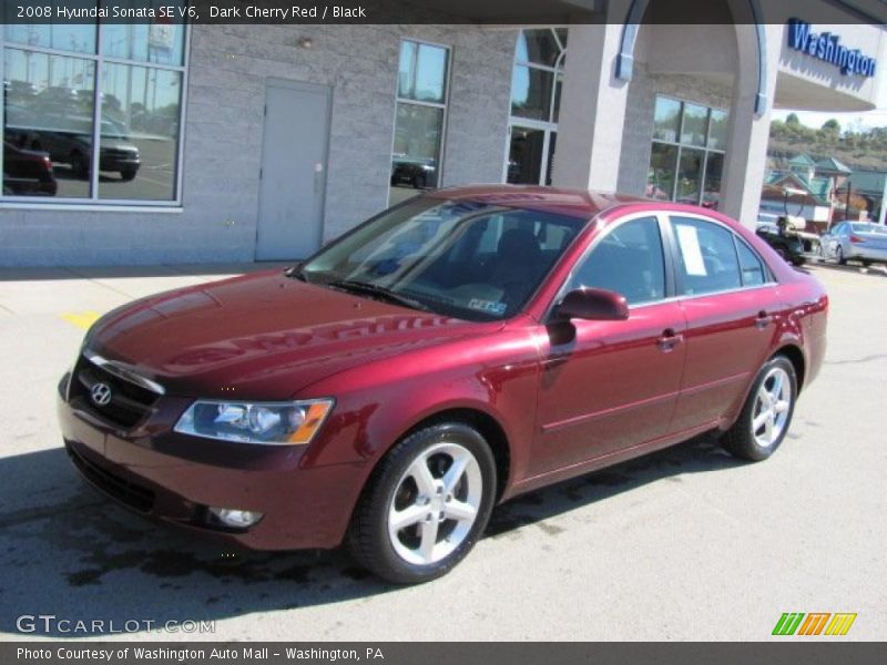 Dark Cherry Red / Black 2008 Hyundai Sonata SE V6