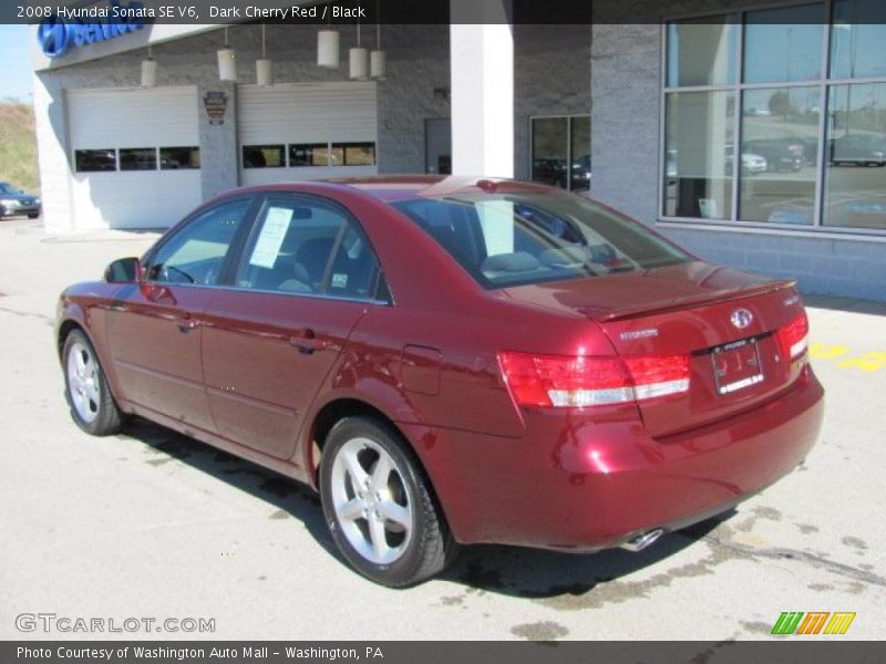 Dark Cherry Red / Black 2008 Hyundai Sonata SE V6