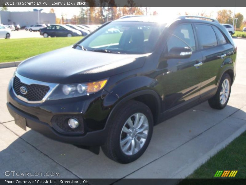 Ebony Black / Black 2011 Kia Sorento EX V6