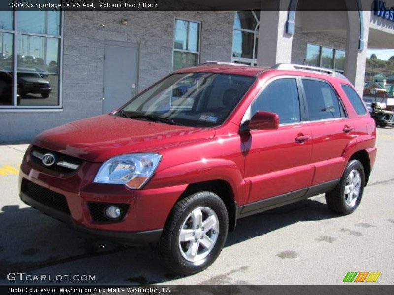 Volcanic Red / Black 2009 Kia Sportage EX V6 4x4