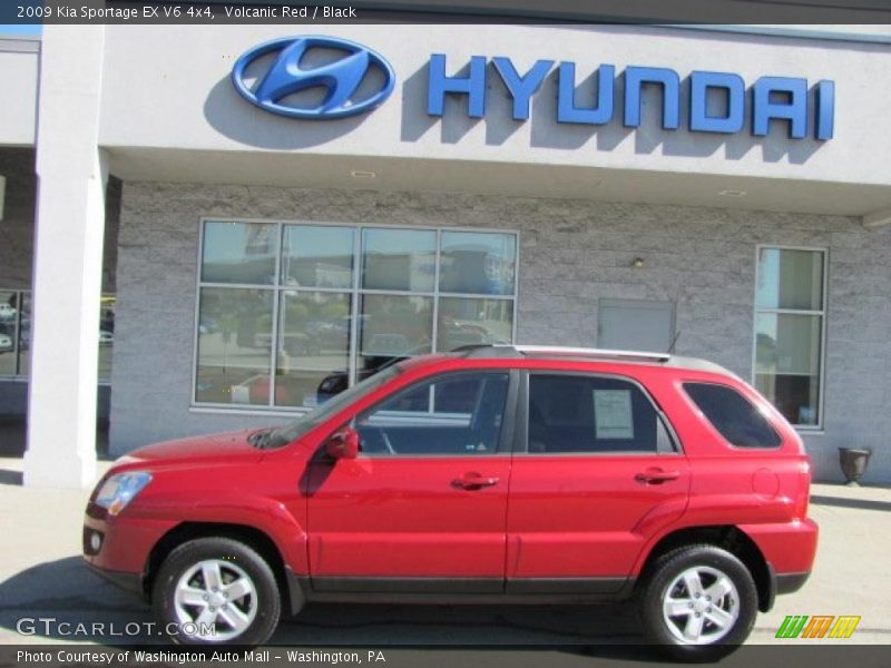 Volcanic Red / Black 2009 Kia Sportage EX V6 4x4