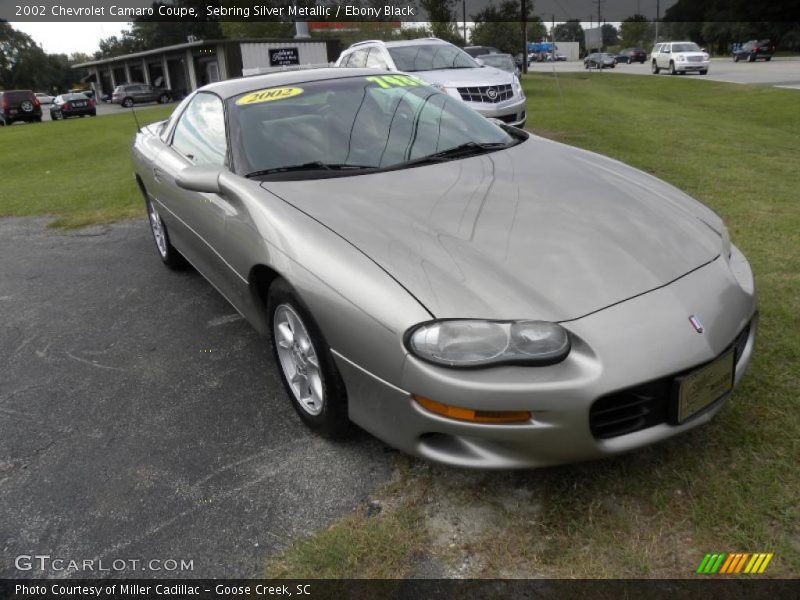 Sebring Silver Metallic / Ebony Black 2002 Chevrolet Camaro Coupe