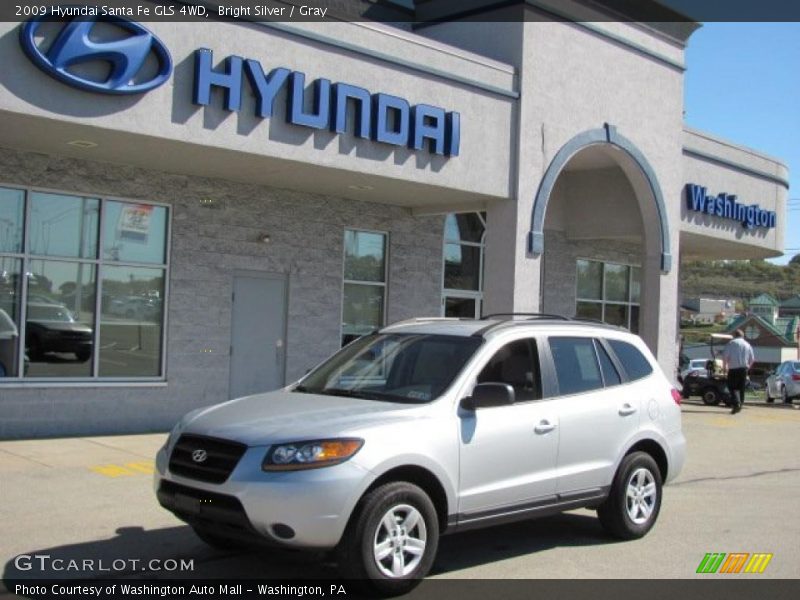 Bright Silver / Gray 2009 Hyundai Santa Fe GLS 4WD