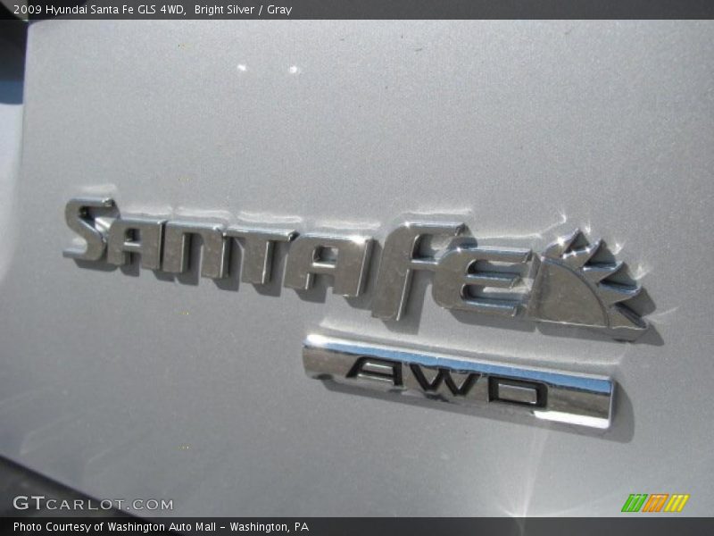 Bright Silver / Gray 2009 Hyundai Santa Fe GLS 4WD