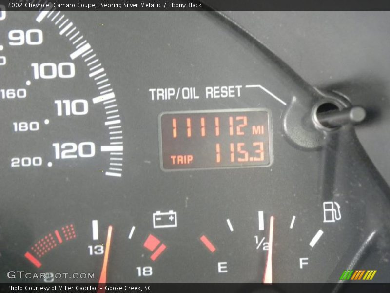 Sebring Silver Metallic / Ebony Black 2002 Chevrolet Camaro Coupe