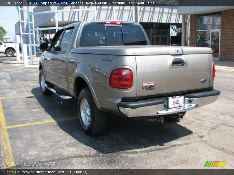 Arizona Beige Metallic / Medium Parchment Beige 2003 Ford F150 XLT SuperCrew 4x4