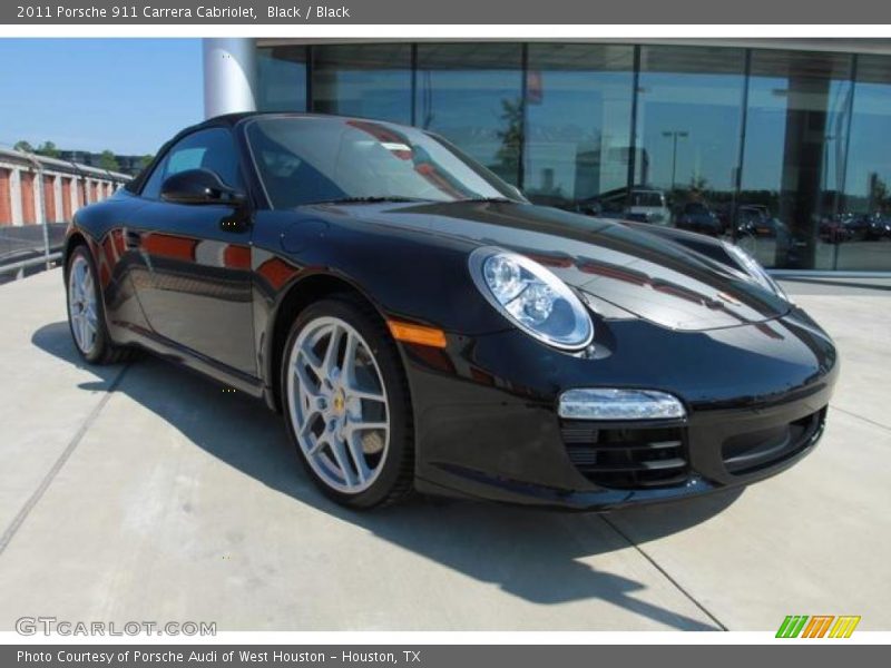 Black / Black 2011 Porsche 911 Carrera Cabriolet