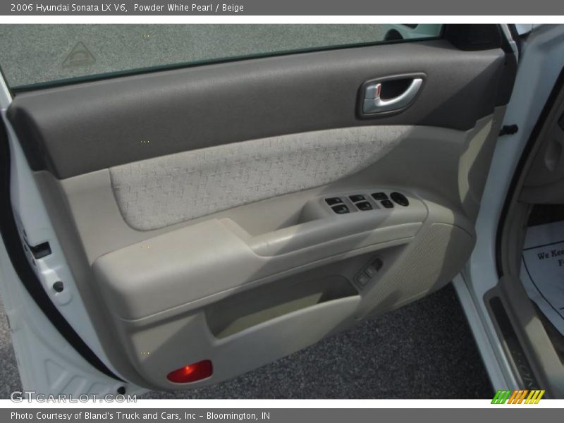 Powder White Pearl / Beige 2006 Hyundai Sonata LX V6