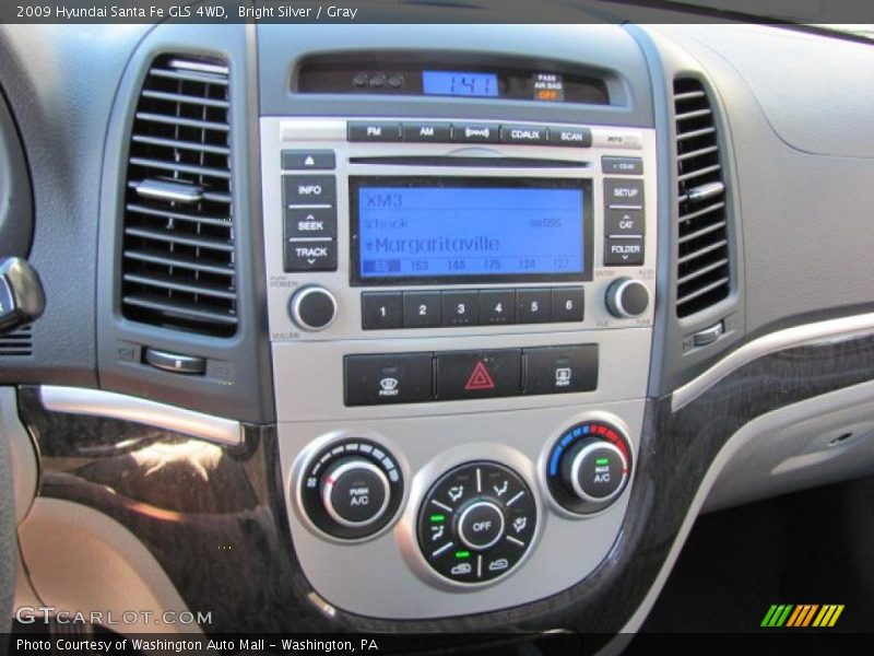 Bright Silver / Gray 2009 Hyundai Santa Fe GLS 4WD