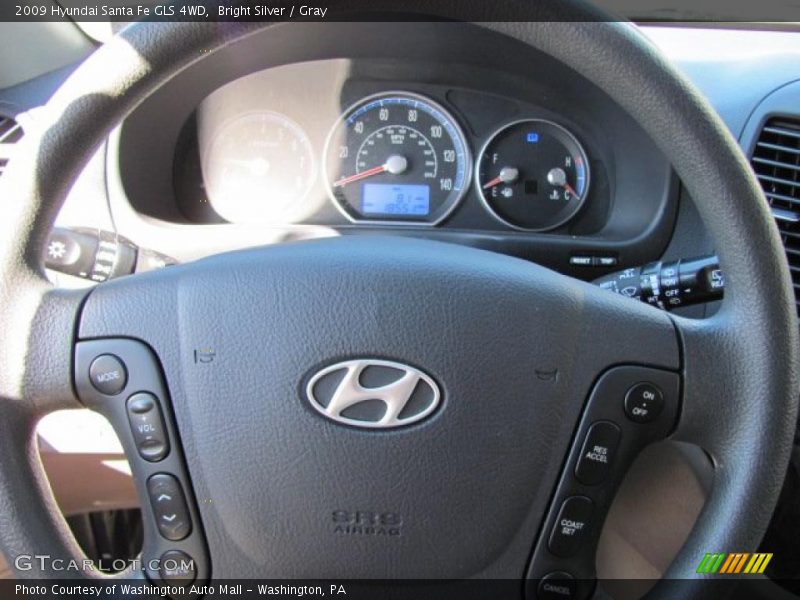 Bright Silver / Gray 2009 Hyundai Santa Fe GLS 4WD