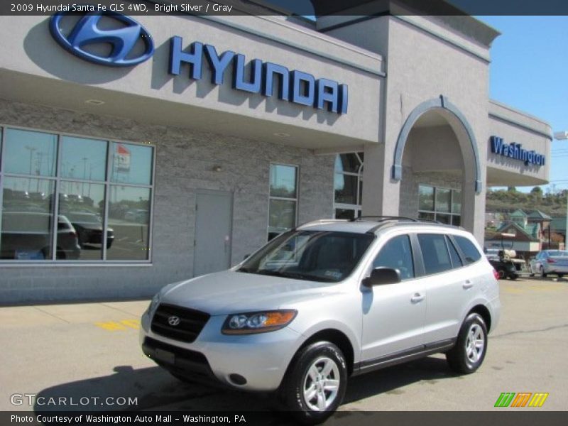 Bright Silver / Gray 2009 Hyundai Santa Fe GLS 4WD