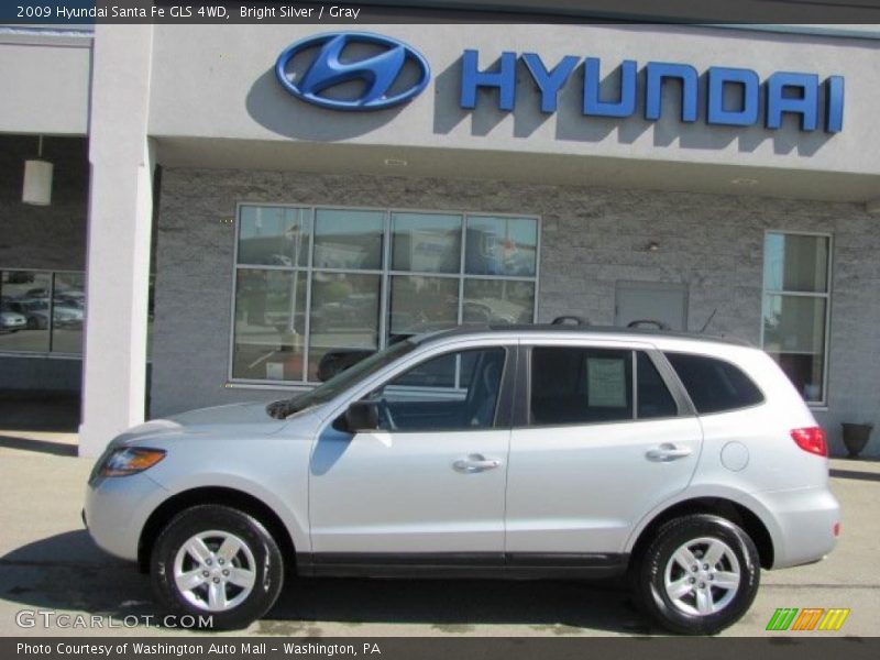 Bright Silver / Gray 2009 Hyundai Santa Fe GLS 4WD