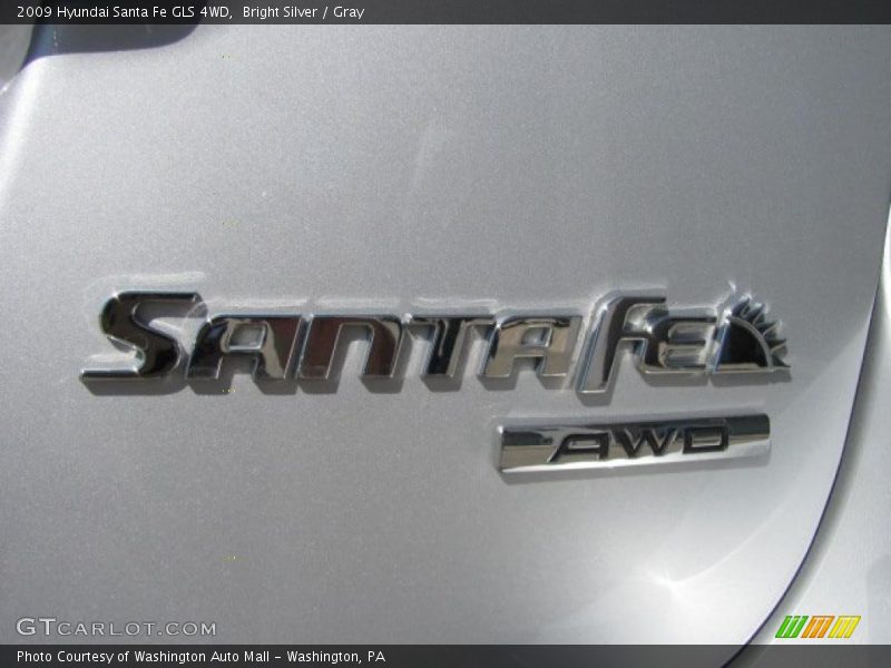 Bright Silver / Gray 2009 Hyundai Santa Fe GLS 4WD