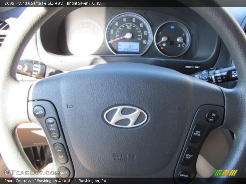 Bright Silver / Gray 2009 Hyundai Santa Fe GLS 4WD
