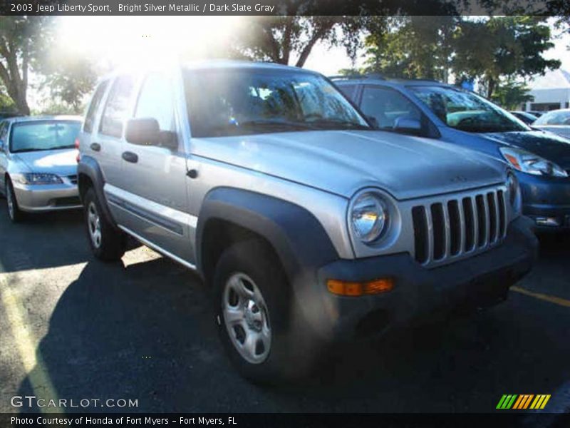 Bright Silver Metallic / Dark Slate Gray 2003 Jeep Liberty Sport