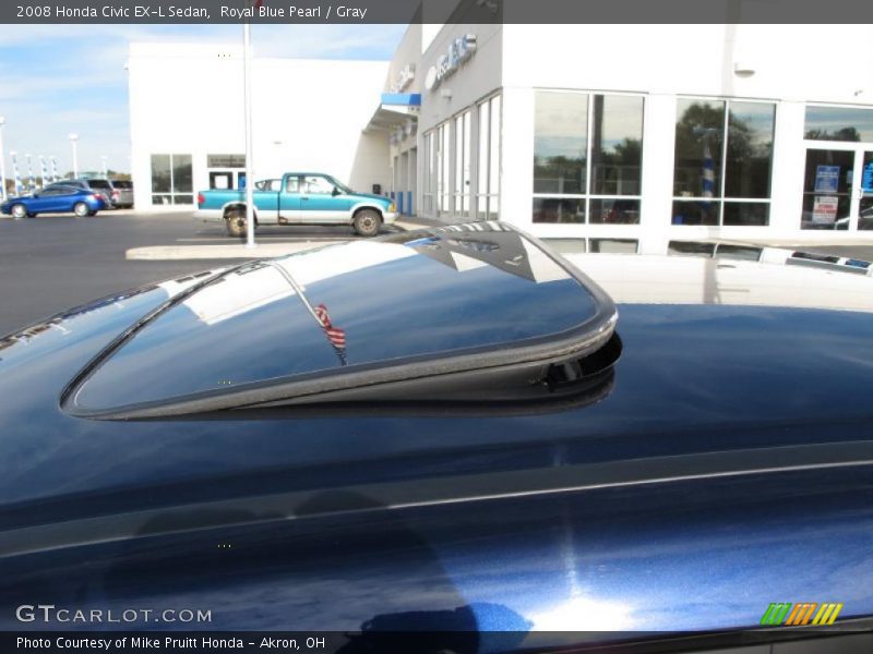 Royal Blue Pearl / Gray 2008 Honda Civic EX-L Sedan