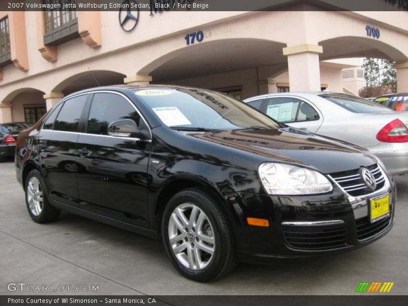 Black / Pure Beige 2007 Volkswagen Jetta Wolfsburg Edition Sedan