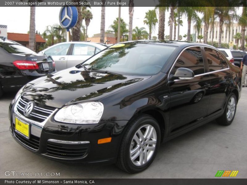 Black / Pure Beige 2007 Volkswagen Jetta Wolfsburg Edition Sedan