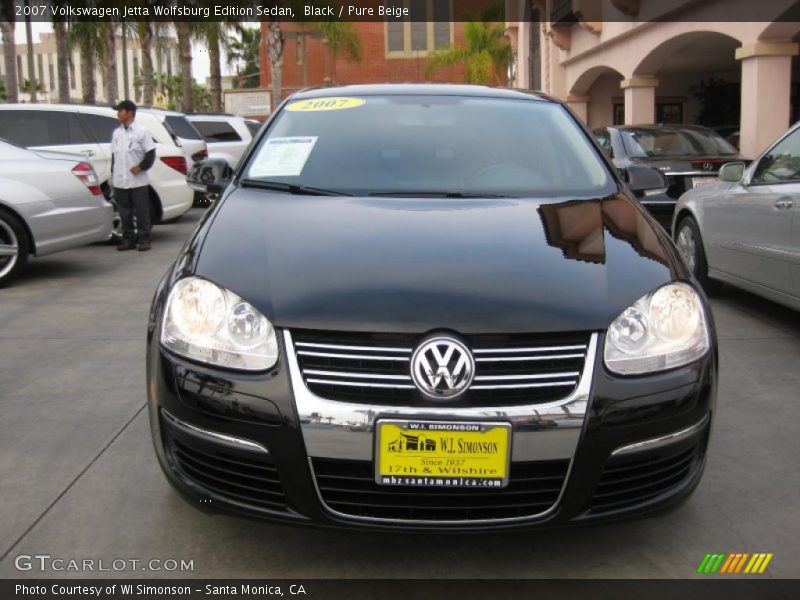 Black / Pure Beige 2007 Volkswagen Jetta Wolfsburg Edition Sedan