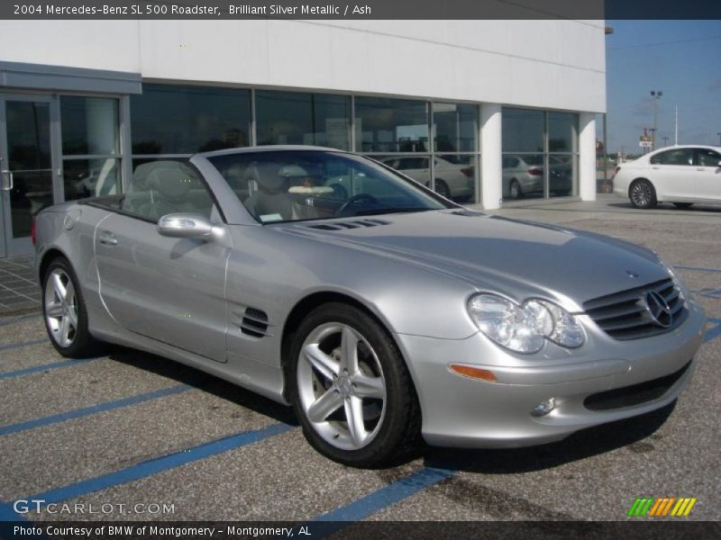 Brilliant Silver Metallic / Ash 2004 Mercedes-Benz SL 500 Roadster