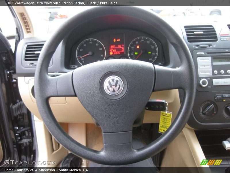 Black / Pure Beige 2007 Volkswagen Jetta Wolfsburg Edition Sedan