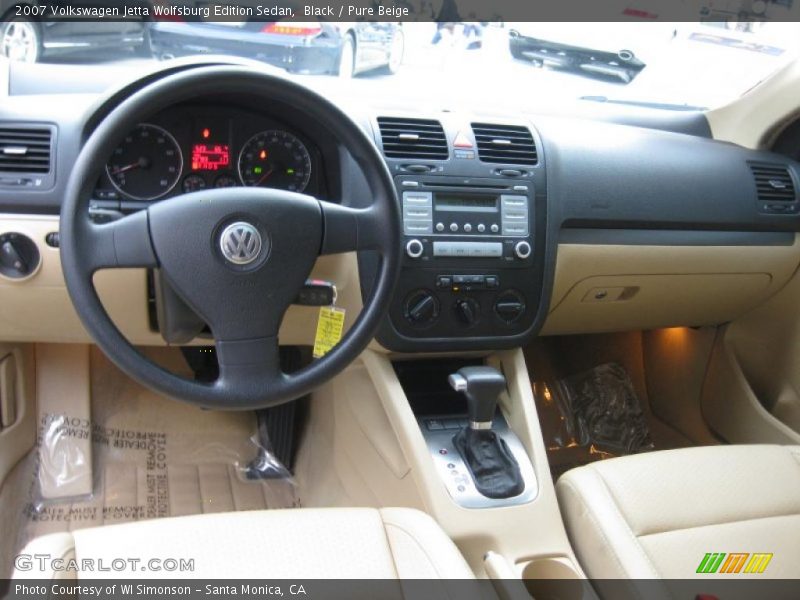 Black / Pure Beige 2007 Volkswagen Jetta Wolfsburg Edition Sedan